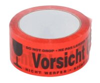 6 x Packband 50mm x 66m Vorsicht Glas