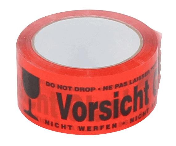 12 x Packband 50mm x 66m Vorsicht Glas